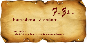 Forschner Zsombor névjegykártya